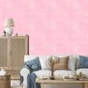 Stars Wallpaper Powder Pink and White, Soft Shapes 50x1000