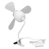 Clamp On Desk Fan with Light Plug in Mini Fan Desktop Personal Fan Flexible Gooseneck for Home Bedroom Study Room