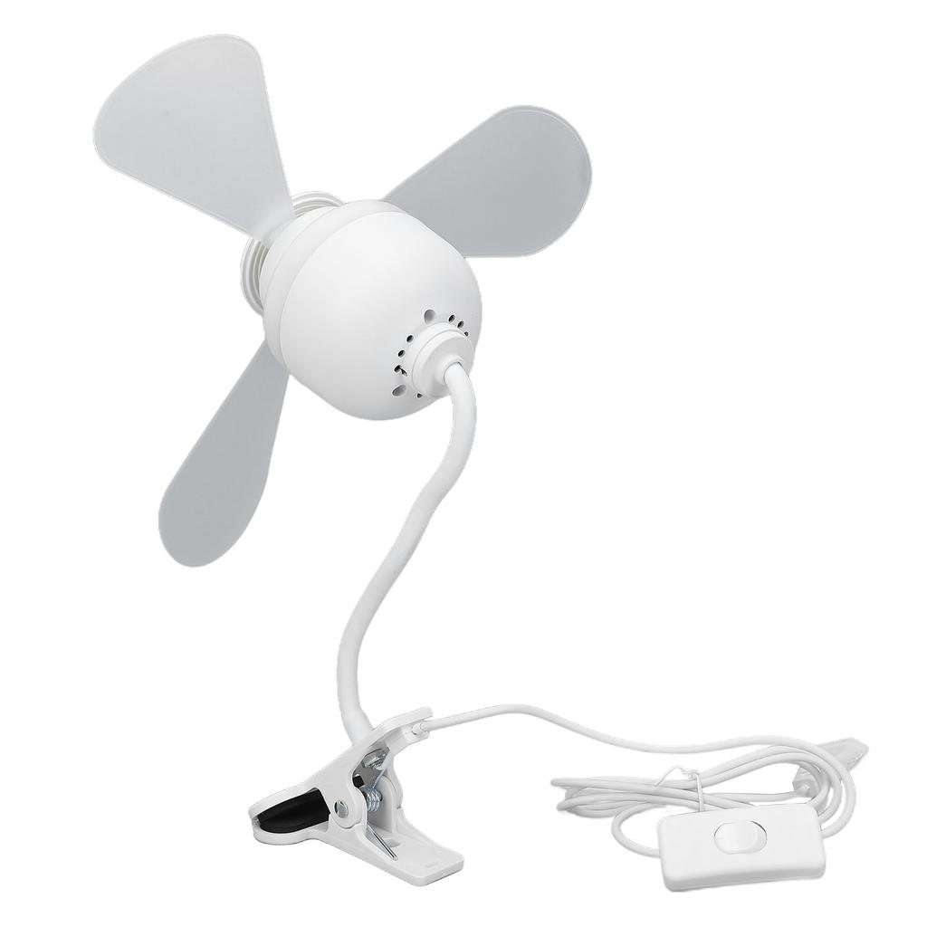 Clamp On Desk Fan with Light Plug in Mini Fan Desktop Personal Fan Flexible Gooseneck for Home Bedroom Study Room