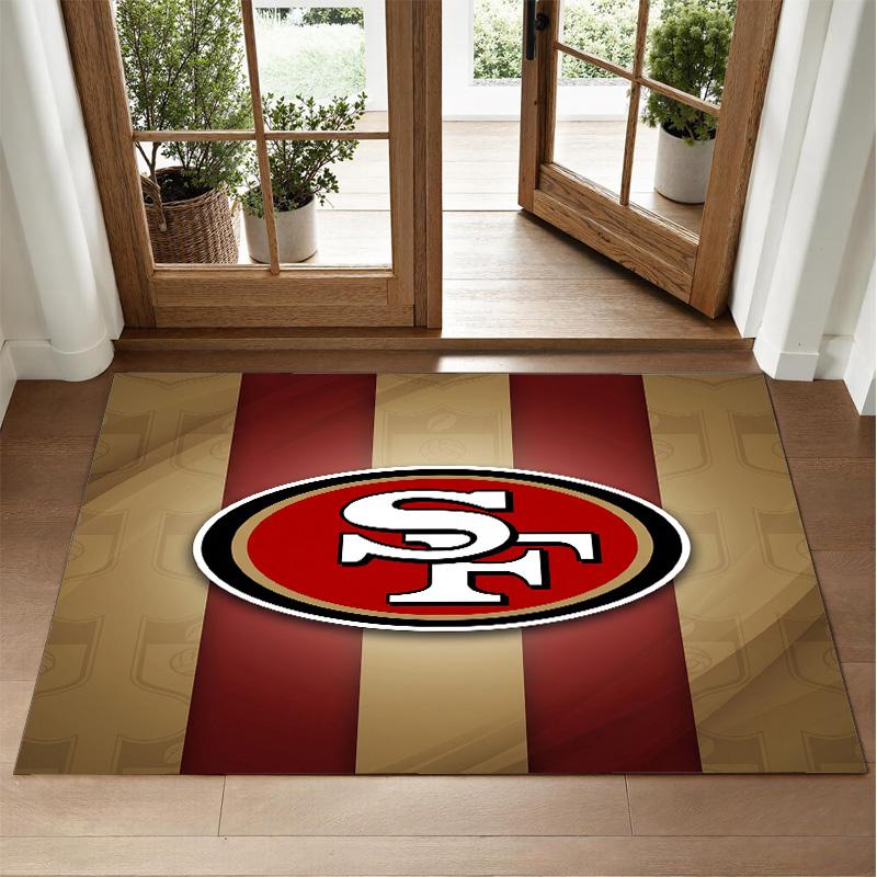 San Francisco 49ers Design Kristall-Samt-Teppich Weiche Dekorationsmatte für Schlafzimmer Eingang
