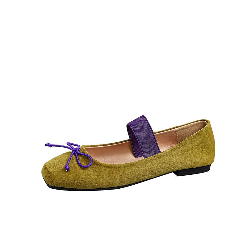 IPPEUM Mary Janes Women Ballet Flats Plus Size 44 Square Toe Pumps Flat 2025 New Ballerina Shoes