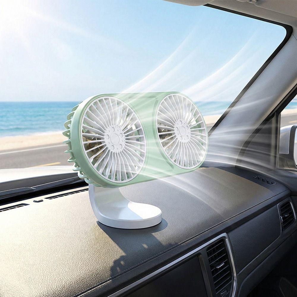 360° Rotating Mini Fan Low Noise Auto Electric Fan Mute Auto Ventilation Fan  Dashboard
