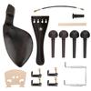 4 4 Violin Parts Tailpiece Ebony Tuning Pegs Chinrest Endpin Tuners Bridge Soundpost Kit