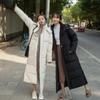 High Quality Fashion Autumn Witner Women's X-long Hooded Winter Down Parka Ladies Warm Slim Split Jacket Coat Female