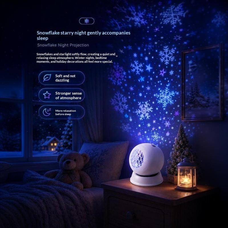 Led Starry Ocean Projection Light 360°Rotating Dynamic Night Light Usb Plug-In Creative Birthday Gift For Preferred Bedroom Lamp