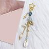 Shellfish Fish and Jellyfish Shell Key Chain Beaded Pendant for Phone and Camera Cases Stylish Bag Accessory for Women