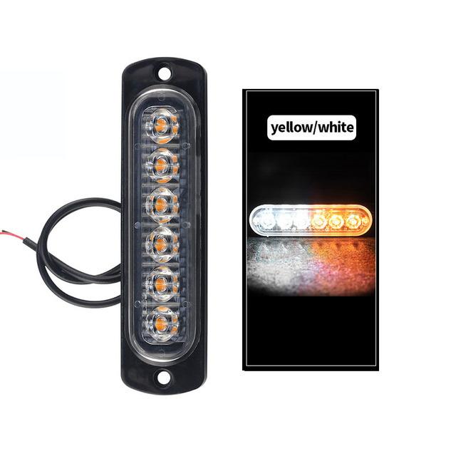 

6LED автомобильный стробоскопический сигнальный светильник, гриль, мигающий аварийный свет, аварийный светильник для автомобиля, грузовика, прицепа, маяк, светодиодный боковой фонарь для автомобиля