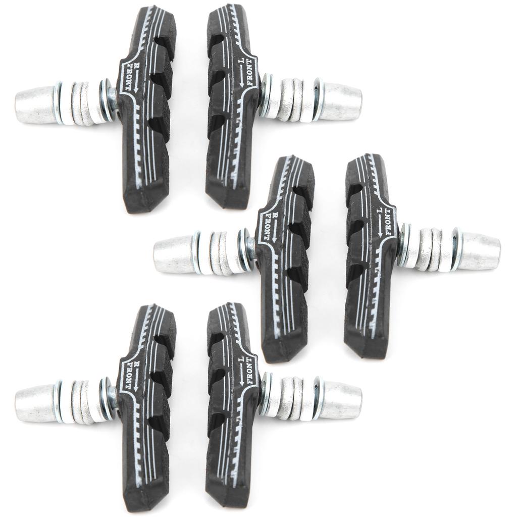 3 Paar Gummi V-Brake Bremsbeläge Blöcke Schuhe Geräuschlos für Mountainbike Faltrad Motocross