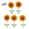 Vibrant Flower Car Decor 5Pcs Wobble Sunflower Dashboard Decor Resin Spring Ornament for Road Trips with Non Slip Adhesive Cute Shaking Office Desk