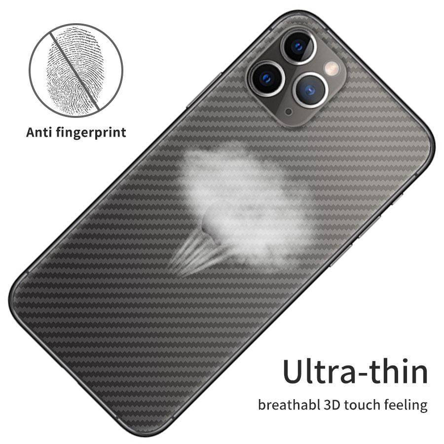 5Pcs Carbon Fiber Back Screen Protector Film Sticker For iPhone 11 12 13 Mini 14 15 16 17 Pro Max X XR XS XS Max SE 2020 6 6s 7 8 Plus