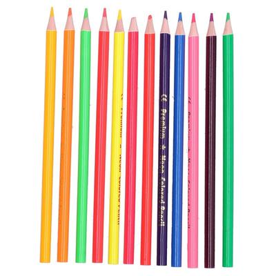 12PCS 12 Colors Metallic Pencils Durable Wood Neon Pencils Stationery Set Pencil Set  Adults