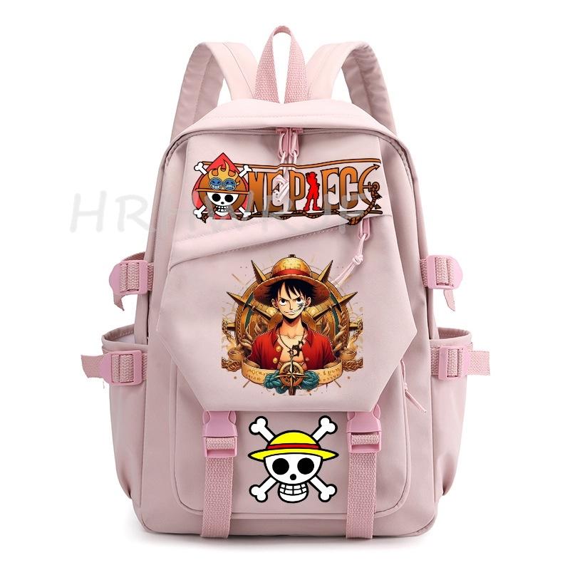 Anime ONE PIECE Backpack Monkey D Luffy College Backpack Girl Travel Book Backpack Nylon Leisure Women Laptop Men School Bags