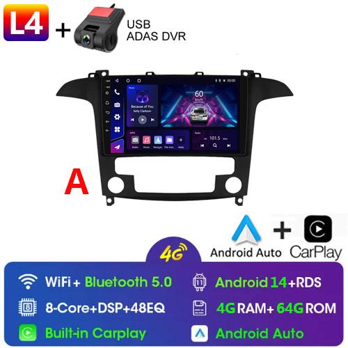 Android14 Car Radio for Ford S Max 2006 2007 2008 - 2010 2011 2015 Car Multimedia Video Player Radio GPS Stereo Auto 2din 7862
