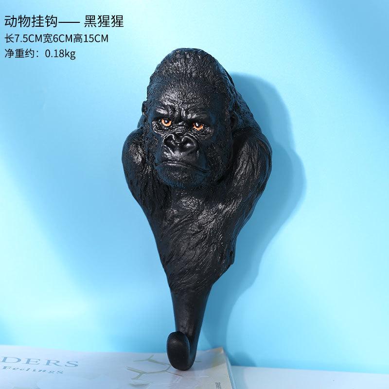 Retro Animal Model Hook Elephant Giraffe Hanging Hook Key Coat Hook Wall Behind The Door Wall Decoration Resin Handicrafts
