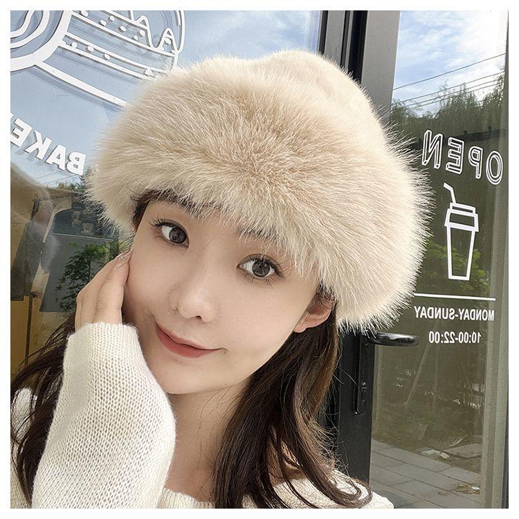 

Новая плюшевая шапка Осень и Зима Искусственная кожа Мех Утолщенная монгольская шапка Мужская и Женская Одинаковая Зарубежный стиль Теплая женская шапка one size