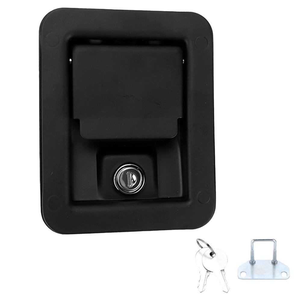 With 2 Keys Panel Lock Black Square Lock Wide Match Equipment Lock Equipment Cabinet Swap