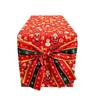 Bows Accents Holiday Table Runner Golden Accents Festive Table Decoration  Winter Xmas