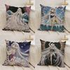 Classic Anime ChobitsS Cushion Cover Silky Short Plush Double-Sided Printed Pillow Case for Sofa All Seasons Home Decor Gift