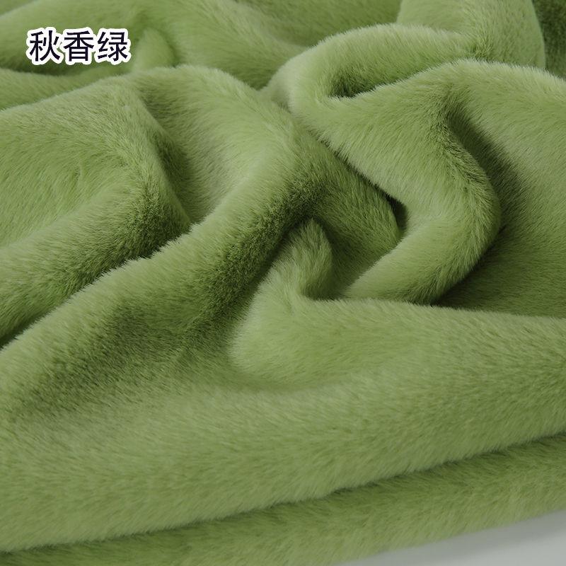 Plain Long Hair Plush Fabric By Meters for Clothes Blankets Coats Sewing High Quality Imitation Rex Rabbit Fur Cloth Soft Silky