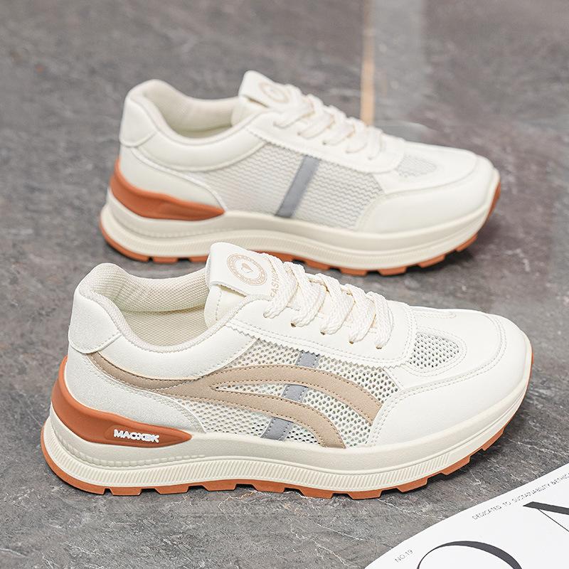 Summer women's shoes new breathable hollow mesh shoes children's Korean version of versatile platform sports leisure running dad shoes women