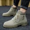 Pánské kotníkové boty Podzimní a zimní móda Pohodlné Martensky Pánské boty Pracovní boty