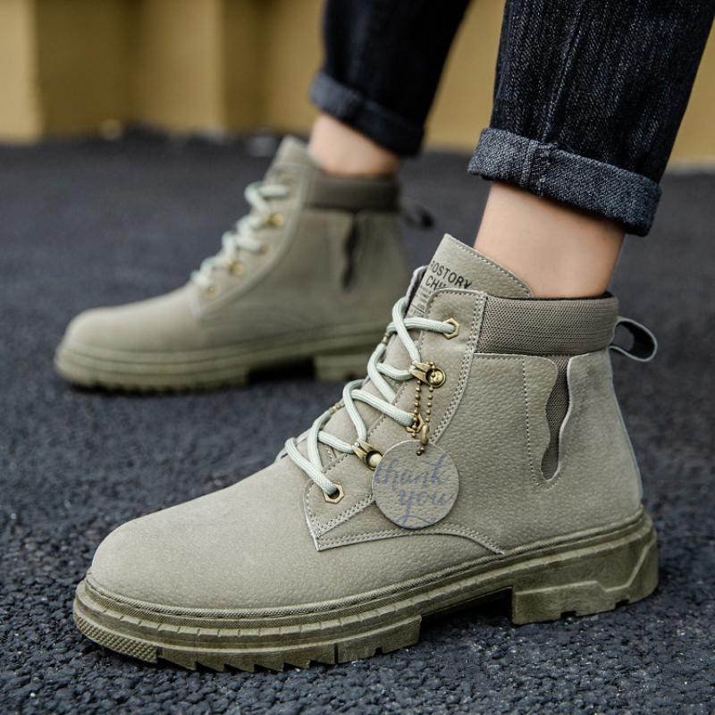 Pánské kotníkové boty Podzimní a zimní móda Pohodlné Martensky Pánské boty Pracovní boty