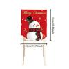 Snowman Christmas Chair Cover Santa Claus Pattern Washable Chair Back Cover Quick Easy Use Elf Pattern Xmas Seat Slipcover