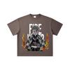 260 GSM Double Yarn 32 Count 100% Cotton Demon Slayer V116 Tanjiro Print Unisex Heavy Cotton T Shirt