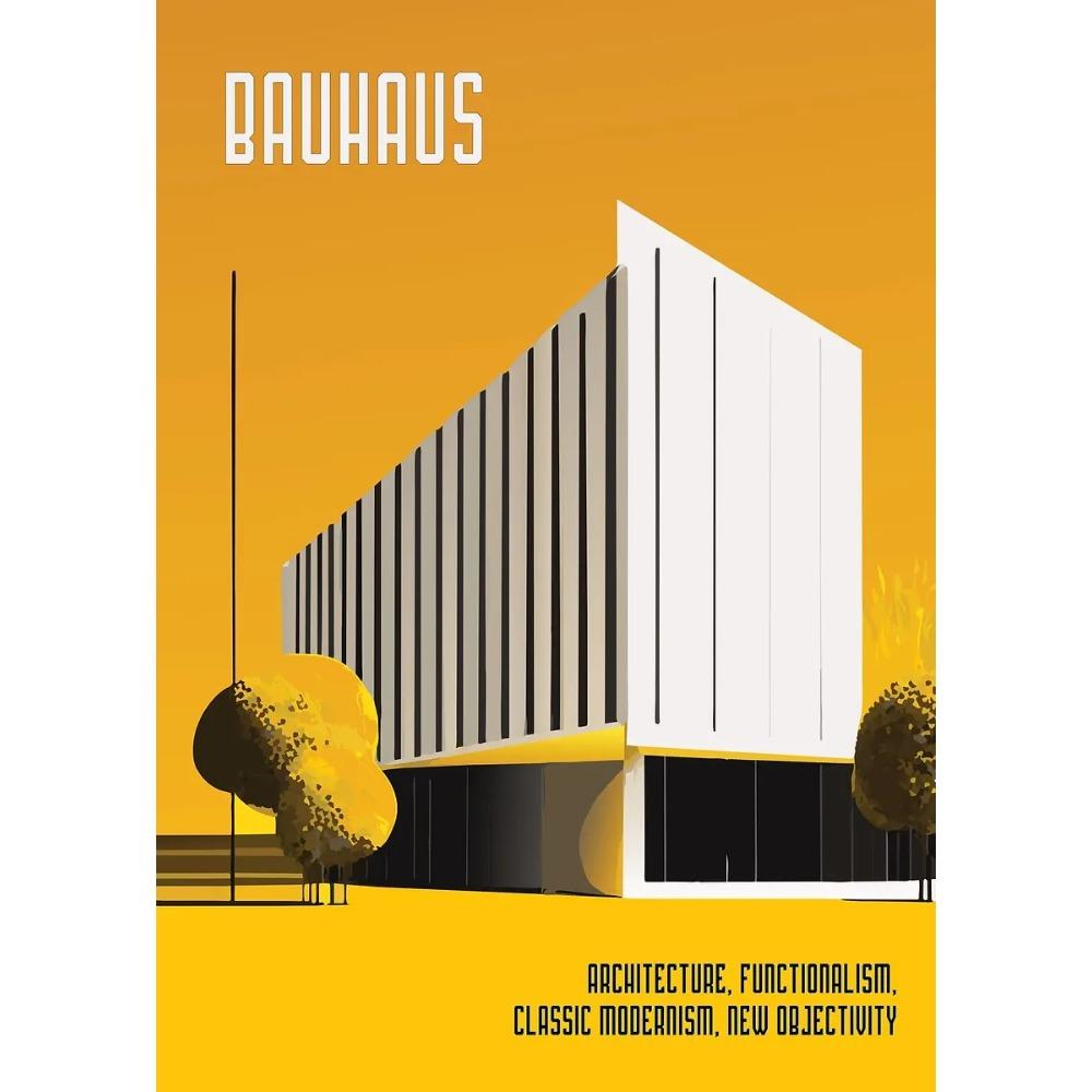 Bauhaus Moderne Architektur Poster Linien und Minimalistische Architekten Drucke Leinwand Malerei Wandkunst Bild Heim Wohnzimmer Dekor