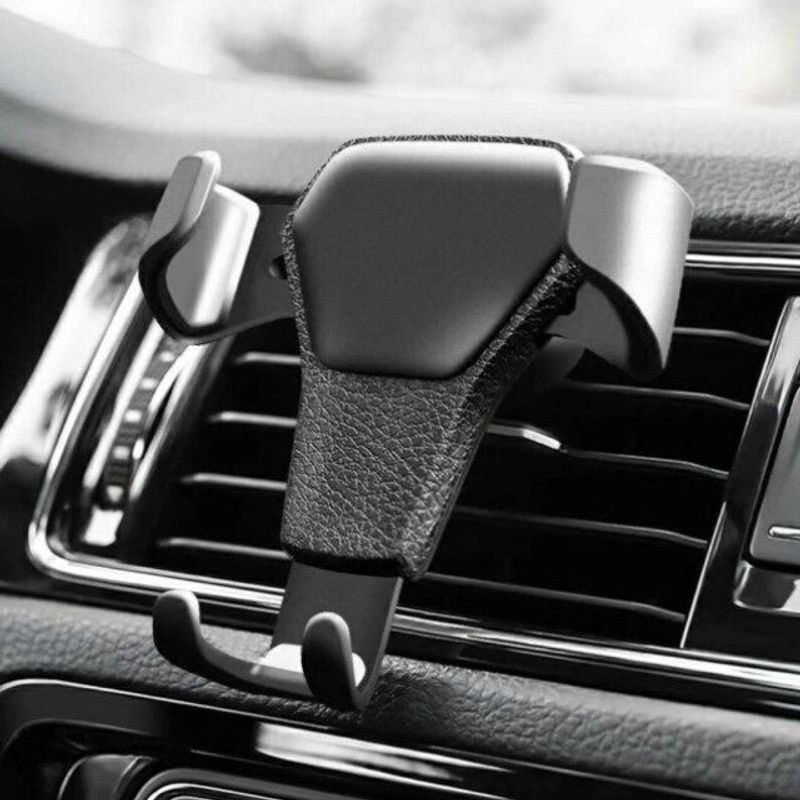 Ventilation Vent Phone Holder for Car, Car Phone Holder, Air Vent Car Navigation Holder, Gravity Car Interior Ventilation Mount Color: Black (Not Rotatable)-Cv8