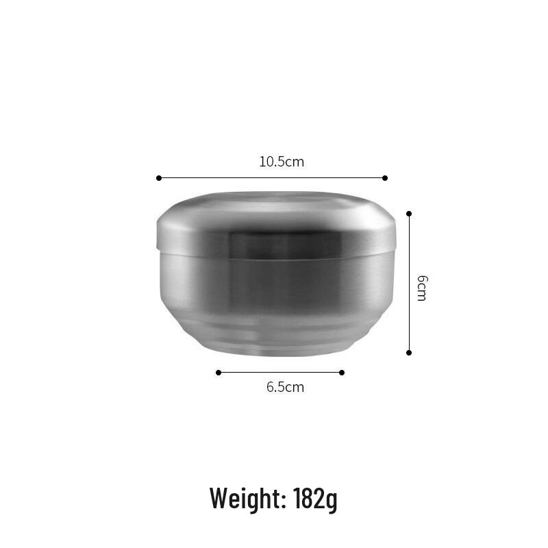 

ZISIZ Korean Style Double-Layer Insulated Stainless Steel Soup Bowl Set with Lids