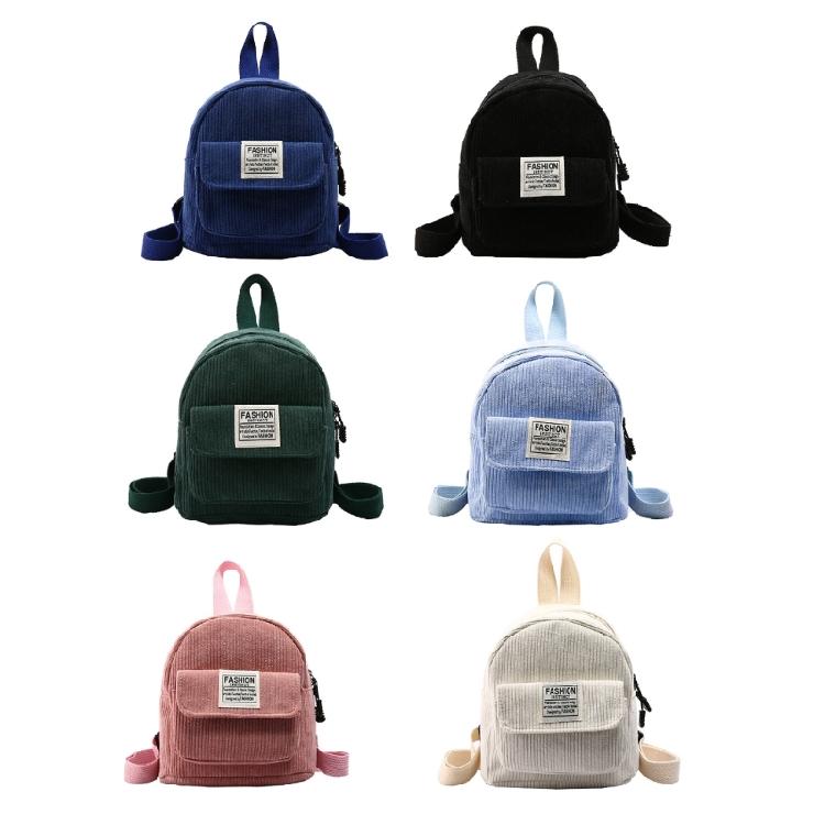 Damen Corduroy Rucksack Schüler Schultasche Reise Rucksack Mini Rucksack