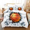 Basketball Duvet Cover Set Queen,Sports Gaming Comforter Cover For Boys Girls,Black Graffiti Bedding Set Sports Bedspread Cover