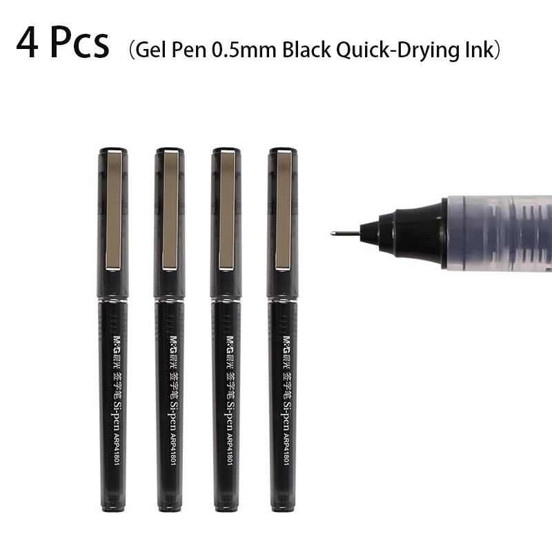 M&G 4/8/12/10/20pcs Gel Pen&Refill Set 0.5mm Black Red Blue Quick-drying Ink Water-based Ballpoint Pen Office Writing Stationery