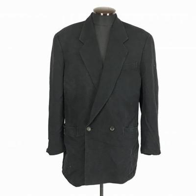 Paris/Double-Breasted Fall/Winter Tailored Jacket/Blazer/Men’s 48/Black/Fully Lined/Tencel(USED)