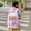 Schoolbag Japanese Ins Two-dimensional Transparent DIY Baby Bag Schoolbag Girl Campus Class Travel Cute Multi-purpose Backpack