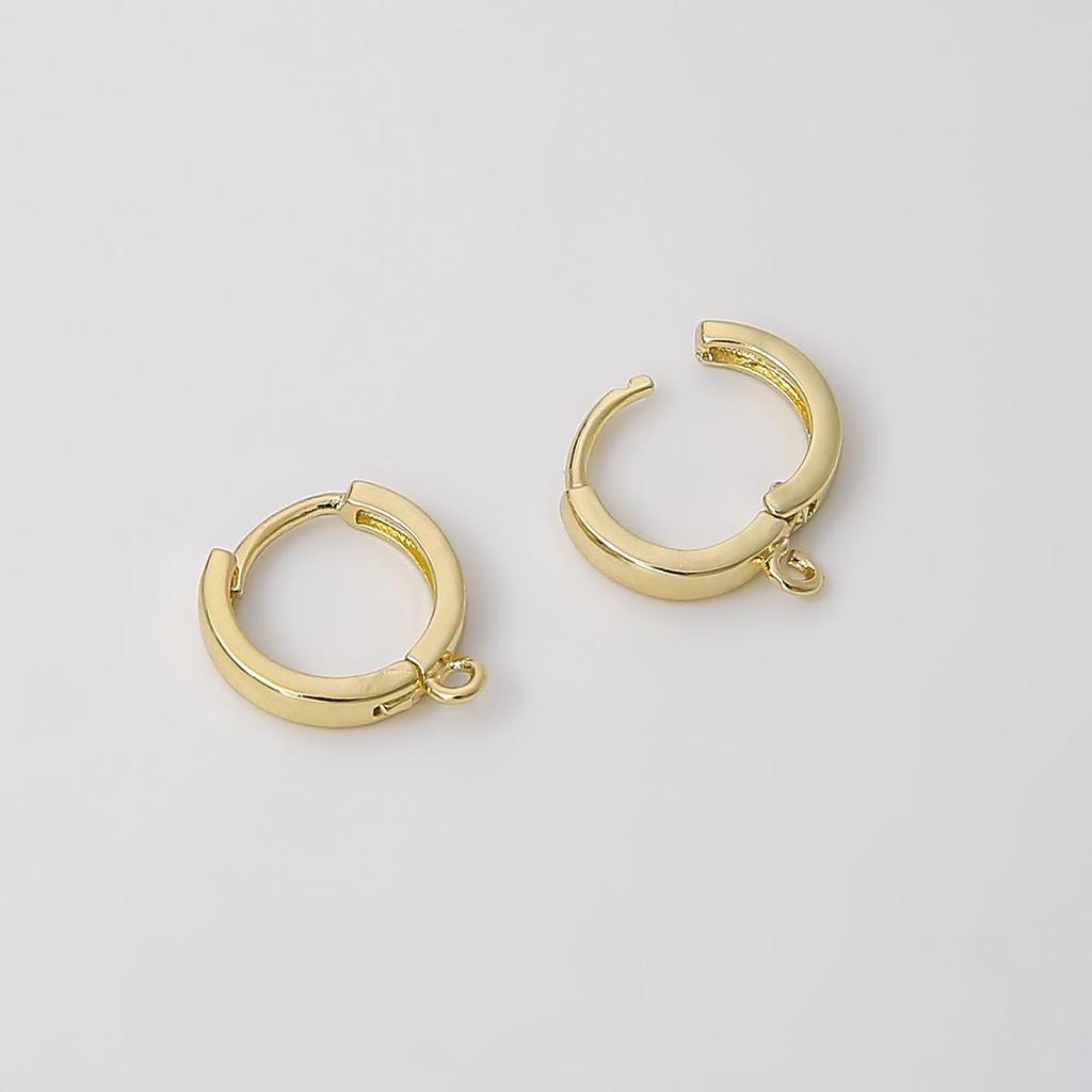 1 par de pendientes de gancho de latón de 12/13/14mm para mujeres y niñas, accesorios de cierre de pendientes