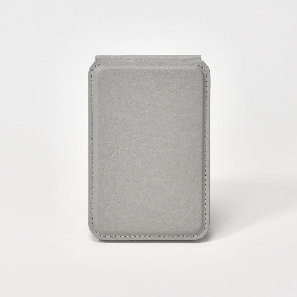 iPhone 15 MagSafe Magnetic Card Holder & Stand: Double-Sided Leather Sleeve