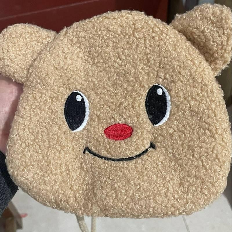 2024 New Cartoon Bear Crossbody Baby Plush Cute Coin Soft Yellow Bear