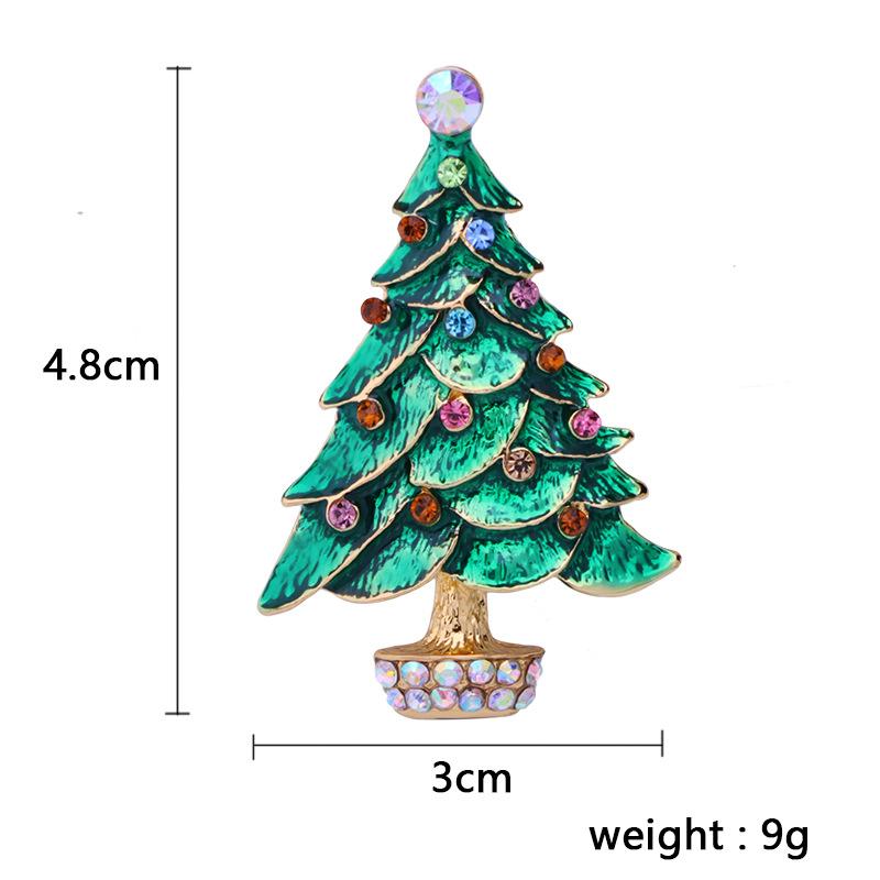 Christmas Brooch Set Santa Snowman Tree Pin Popular In Europe & US | Festive Lapel Pins for Xmas Sweater Decoration Men Women Body Accessories