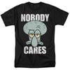 SPONGEBOB SQUAREPANTS NOBODY CARES Licensed Adult Graphic T-Shirt