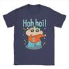 Men's T-Shirts Crayon Shin-chan Hohhoi Casual Cotton Tees Short Sleeve Funny Cute Celebration T Shirts O Neck Clothing Classic