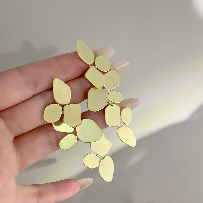 Irregular Oval Resin Drop Earrings for Women Vintage Simple Geometric Dangle Earrings Exquisite Elegant Versatile Jewelry Gift