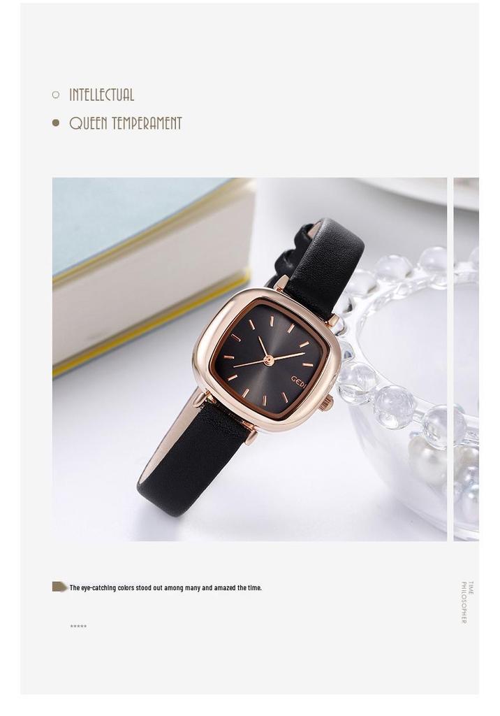 Gedi Retro Small Square Women's Waterproof Casual Watch