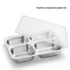304 Stainless Steel 4-Compartment Rectangular Dining Tray for Students & Children