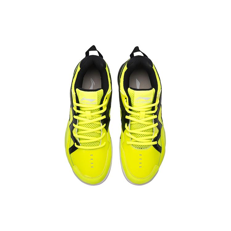 Li Ning Cushioning Slip Resistant Abrasion Resistant Low top Badminton Shoes Unisex Yellow Black AYTN003-3