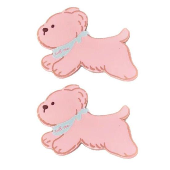 2Pcs Girl Hairpin Acrylic Color Matching Puppy Shape Hair Clips Lightweight Side Bang Hair Pins Hair Styling Accessories