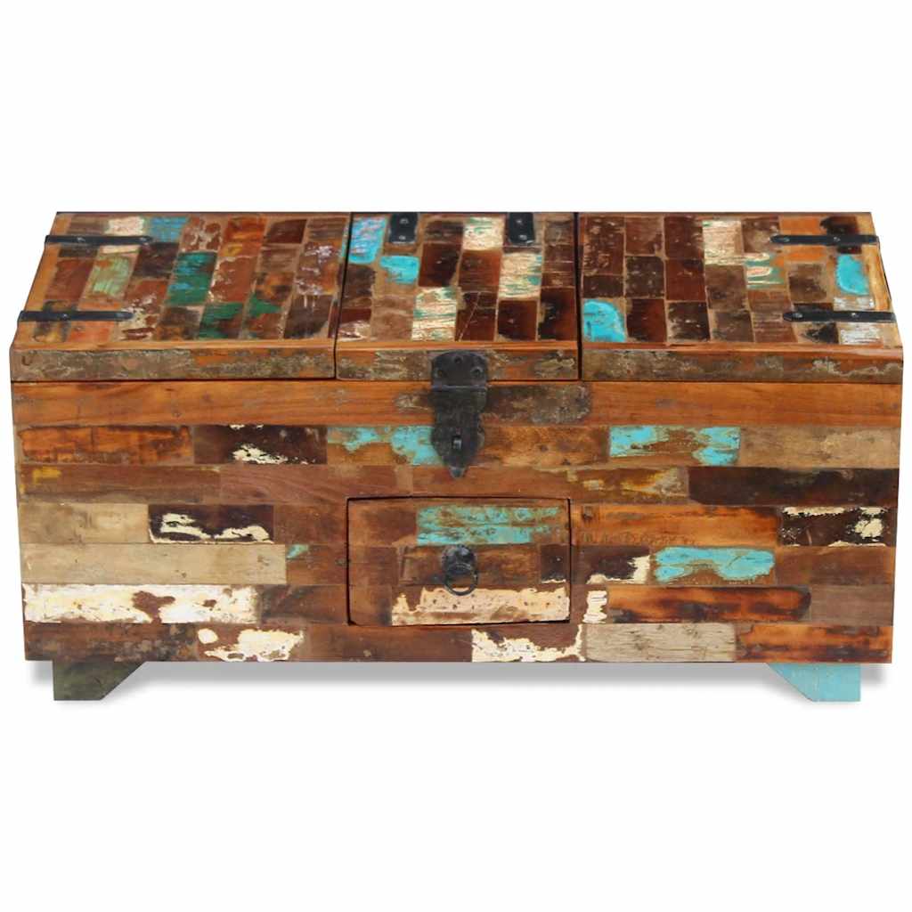 Vidaxl Stolik Kawowy-Skrzynia Z Drewna Odzyskanego 80X40X35 Cm