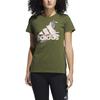 adidas Graphic Short Sleeve Tee Comfortable Round Neck T-Shirt Women Tops Green GN9152