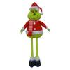 Christmas Party Supplies Green Elf Plush Toy, Soft Stuffed Animal Doll with Retractable Long Leg for Holiday Home Fireplace Mantel Decor Gift Friends